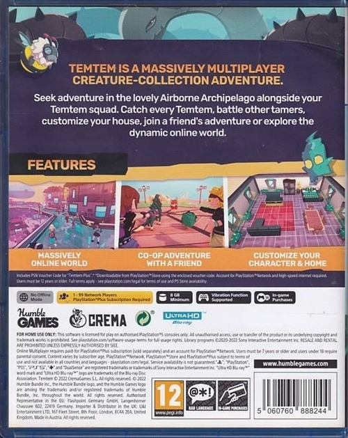 Temtem - PS5 (A Grade) (Genbrug)